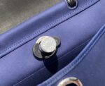 Hermès 精品仿製 Herbag手提通勤包 深藍帆布拼牛皮 硬挺有型法式質感