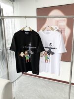 LOEWE精品仿製潮牌情侶T恤 2025春夏LOGO圓領百搭純棉 時尚有型首選