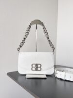 Balenciaga 原單BB Soft小號白色手袋 柔軟小牛皮 腋下斜背百搭包 2023秋冬爆款