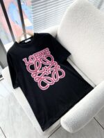LOEWE A貨潮牌情侶T恤 2025春夏LOGO印花 百搭圓領黑白純棉舒適耐看款