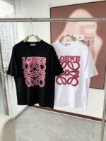 LOEWE A貨潮牌情侶T恤 2025春夏LOGO印花 百搭圓領黑白純棉舒適耐看款
