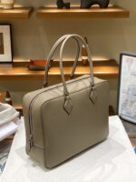 Hermès愛馬仕一比一Plume羽毛包 大象灰32cm Swift皮革 高端大容量手提包