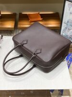 Hermès愛馬仕復刻版Plume羽毛包 烏木色32cm Swift皮革 大容量氣質手提款