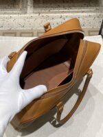 Hermès愛馬仕A貨Plume羽毛包 金棕色32cm Swift皮革 大容量優雅手提款