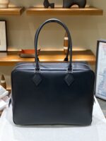 Hermès愛馬仕頂級原單Plume羽毛包 黑色32cm Swift皮革 大容量經典手提款