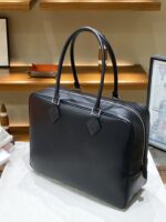 Hermès愛馬仕頂級原單Plume羽毛包 黑色32cm Swift皮革 大容量經典手提款