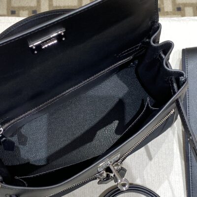 Hermès愛馬仕高仿Herbag Kelly赫本包 雙拉鍊帆布拼皮銀扣 優雅氣質法式設計