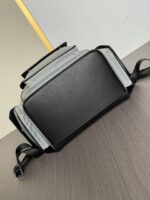 Prada 高仿雙肩背包精品仿製款8457-6 尼龍拼小牛皮 時尚大容量超強收納風格設計