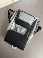 Prada 高仿雙肩背包精品仿製款8457-6 尼龍拼小牛皮 時尚大容量超強收納風格設計