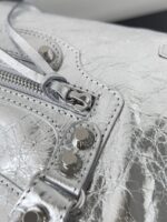 Balenciaga 高仿精品 Le City銀色小號手袋 2024春夏新款 經典回歸斜背包