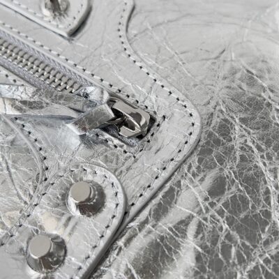 Balenciaga 一比一Le City大號銀色手袋 2024春夏經典輕盈斜挎包 時尚潮流必備