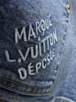 LV 驢牌 高端精品仿製 牛仔短褲 新款潮流休閒剪裁 男士透氣百搭款