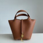 Hermès A貨Picotin 22CM金棕金扣TC皮菜籃包 經典熱賣 手工高還原 法式魅力款