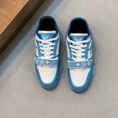 LV 精品仿製TRAINER滿天星復古運動鞋 烫鑽設計潮流高街風穿搭首選