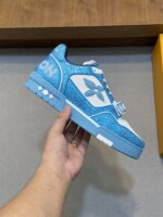 LV 精品仿製TRAINER滿天星復古運動鞋 烫鑽設計潮流高街風穿搭首選