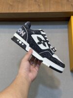 LV 精品仿製TRAINER滿天星復古運動鞋 捷克鑽烤印設計 潮流百搭必備款