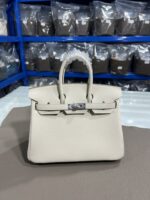 Hermès 鉑金包 高仿版本推薦 2025奶昔白爆款 Togo皮細緻打造 銀扣質感精品