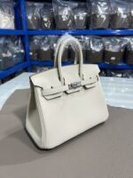 Hermès 鉑金包 高仿版本推薦 2025奶昔白爆款 Togo皮細緻打造 銀扣質感精品