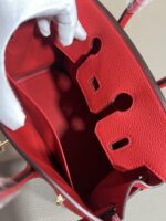 Hermès 復刻版Birkin大紅色25/30CM鉑金包 Togo皮金扣 手工精縫 氣勢女王款