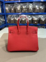 Hermès 復刻版Birkin大紅色25/30CM鉑金包 Togo皮金扣 手工精縫 氣勢女王款