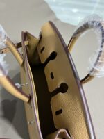 Hermès 頂級原單Birkin奶茶色25/30CM鉑金包 Togo皮銀扣 減法油邊工藝 知性高級感