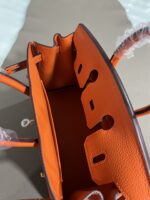 Hermès 精品仿製Birkin橙色25/30CM鉑金包 Togo皮金扣 手工油邊 蜜蠟線細緻