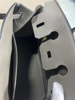 Hermès A貨Birkin錫器灰25/30CM鉑金包 Togo皮金扣 手工油邊 蜜蠟縫線 經典質感
