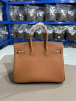 Hermès 原單Birkin金棕色25/30CM鉑金包 Togo皮金扣 手工油邊 蜜蠟縫線 高級質感
