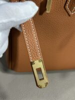 Hermès 原單Birkin金棕色25/30CM鉑金包 Togo皮金扣 手工油邊 蜜蠟縫線 高級質感