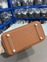 Hermès 原單Birkin金棕色25/30CM鉑金包 Togo皮金扣 手工油邊 蜜蠟縫線 高級質感