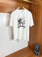 Burberry復刻版白色冰潮棉短袖T恤圓領設計2025春夏新品英倫時尚百搭款