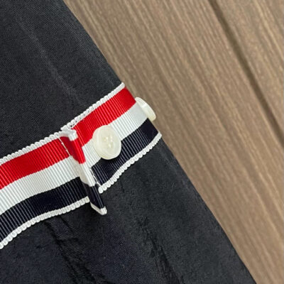 Thom Browne 復刻版雙袖標翻領中長夾克 黑色高質感百搭外套