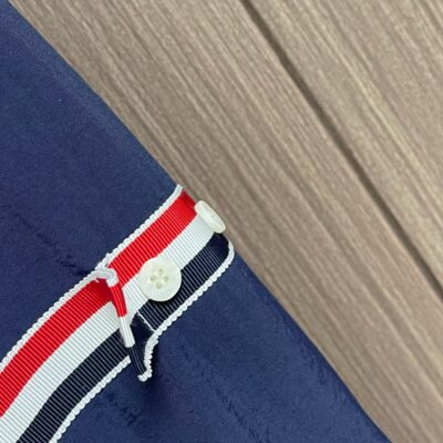 Thom Browne 頂級原單雙袖標翻領中長夾克 藍色高質感時尚外套