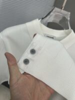 Thom Browne 復刻版四條杠針織短袖 白色極簡百搭風格 學院風高級設計感