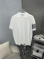 Thom Browne 復刻版白色四杠針織Polo衫 春夏清爽復古 百搭男女同款