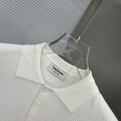 Thom Browne 復刻版白色四杠針織Polo衫 春夏清爽復古 百搭男女同款