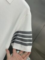 Thom Browne 復刻版白色四杠針織Polo衫 春夏清爽復古 百搭男女同款