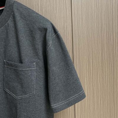 Thom Browne 原單撞色拼接短袖T恤 經典百搭修身款 2025春夏新品