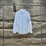 Thom Browne 原單玫瑰刺繡條紋襯衫 早秋新款氣質H版型 男女同款百搭首選