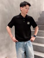 LOEWE 羅意威 2025春夏新款精品仿製Polo衫 短袖絲光棉上衣 男款時尚LOGO設計