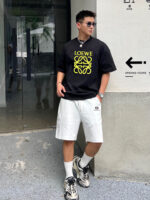 LOEWE 羅意威 黑色 2025春夏新款原單Polo衫 男士短袖T恤 絲光棉 高仿精品上衣