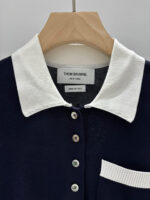 Thom Browne 復刻版小狗刺繡Polo領針織短袖上衣 夏日氣質百搭款推薦