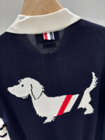 Thom Browne 復刻版小狗刺繡Polo領針織短袖上衣 夏日氣質百搭款推薦