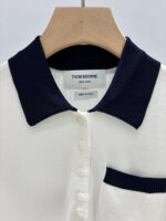 Thom Browne 頂級原單小狗刺繡Polo領針織短袖 氣質簡約 夏季百搭款