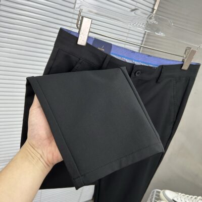 Prada 原單黑色休閒西褲 2025SS超級定制版 高檔工藝版型出眾