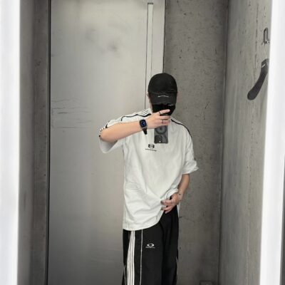 Balenciaga 一比一做舊藝術印花T恤 Hi There+Dripley 白色中版剪裁街頭感十足