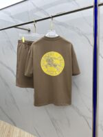 Burberry原單卡其色男女同款套裝2025春夏寬鬆舒適純棉洗水新品