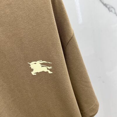 Burberry原單卡其色男女同款套裝2025春夏寬鬆舒適純棉洗水新品