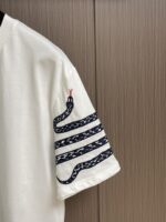 Thom Browne 高仿蛇形刺繡圓領短袖T恤 經典百搭 男女同款美式修身