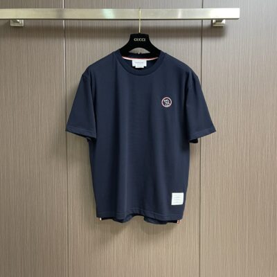 Thom Browne 高仿圈圈小狗刺繡短袖T恤 寬松OS版型 時尚休閒2025新品